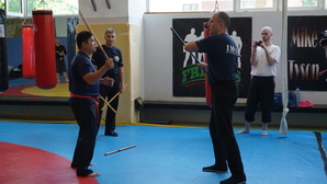 GM Chuck Canete/front/, GM Lyubomir Yordanov/back/ and sifu Bozhidar Stanchev